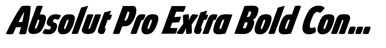 Absolut Pro Extra Bold Condensed Extra Italic